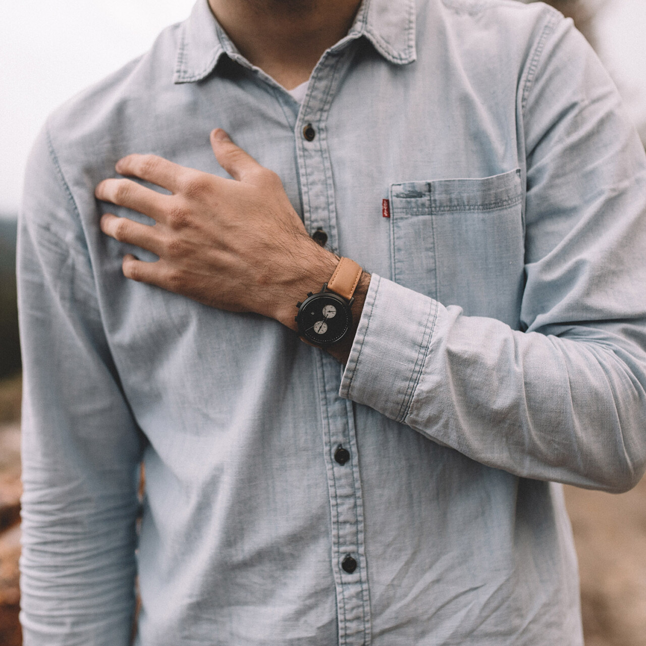 Meller Makonnen Wit Camel Chronograf 4NW1CAMEL  zegarek męski 11