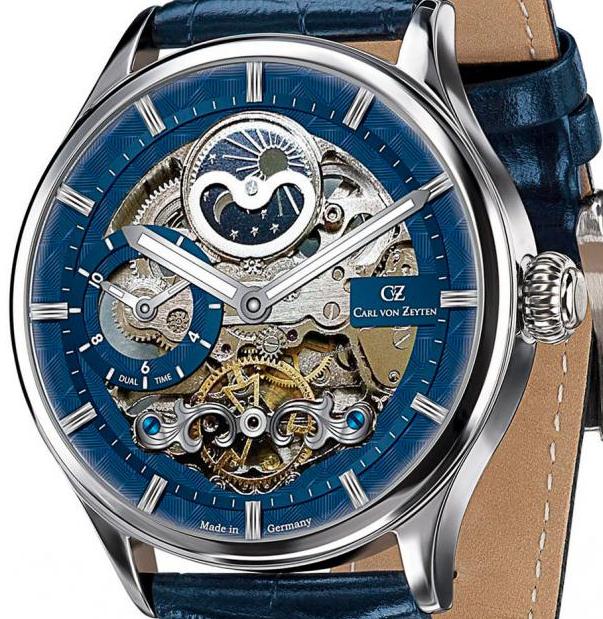 Carl Von Zeyten Automatic Skeleton Neustadt Lahr CVZ0008BL - zegarek męski 7