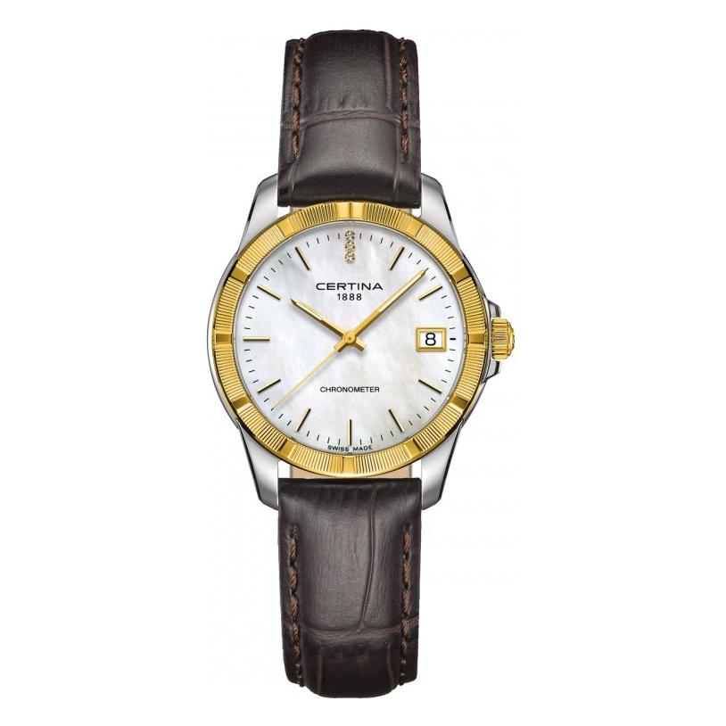 Certina DS Jubile Lady COSC Chronometer Gold Diamonds C902.251.46.016.00 - zegarek damski 1