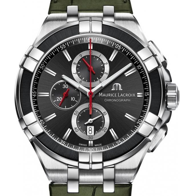 Maurice Lacroix Aikon Gent CHRONOGRAPH QUARTZ STEEL AI1018-PVB21-330-1 - zegarek męski 7