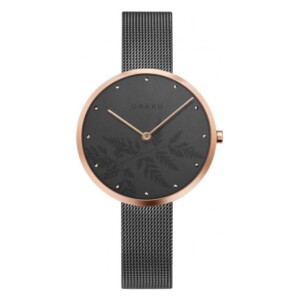 Obaku HASSEL NATUR - GRANITE  V219LXVKMJ - zegarek damski