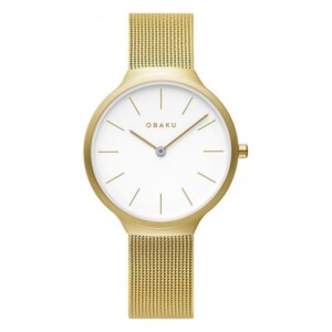 Obaku ARK LILLE - GOLD V240LXGWMG - zegarek damski