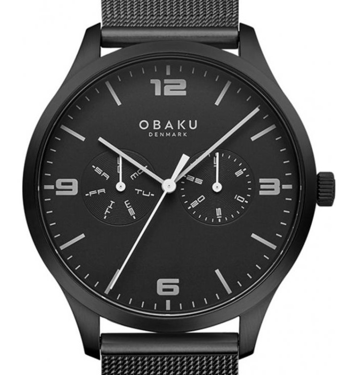 Obaku ASK - CHARCOAL V249GMBBMB - zegarek męski 1