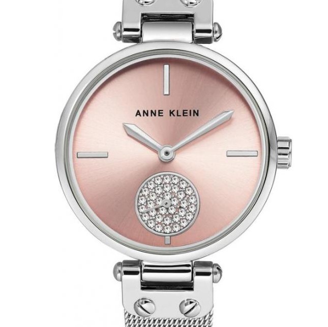 Anne Klein Swarovski Crystal Accented Silver-Tone AK3001LPSV - zegarek damski 7
