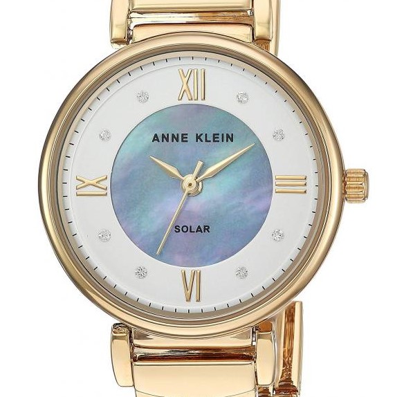 Anne Klein Swarovski Crystal Accented Solar AK3630MPGB - zegarek damski 7