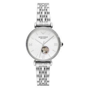 Emporio Armani GIANNI T-BAR AUTOMATIC OPEN-HEART AR60022 - zegarek damski