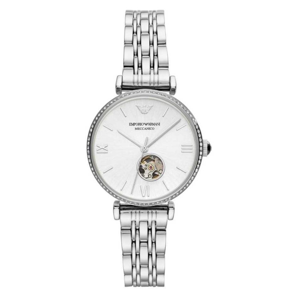 Emporio Armani GIANNI T-BAR AUTOMATIC OPEN-HEART AR60022 - zegarek damski 1