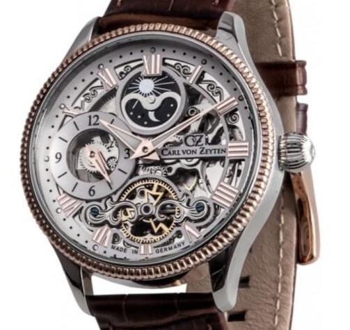 Carl Von Zeyten Kirnbach Skeleton Automatic CVZ0034RWH - zegarek męski 7