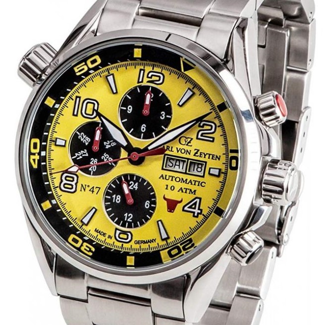 Carl Von Zeyten NO.47 Automatic CVZ0047YLMB - zegarek męski 7