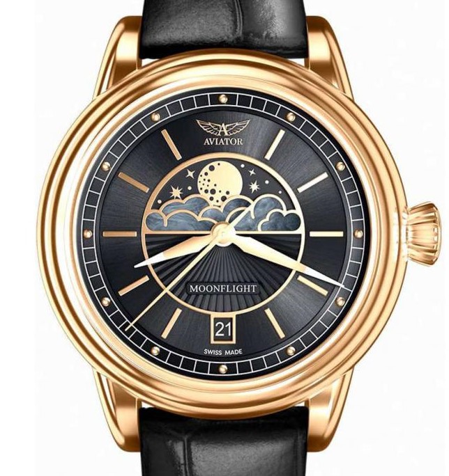 Aviator Douglas Moonflight V.1.33.2.253.4 - zegarek damski 7