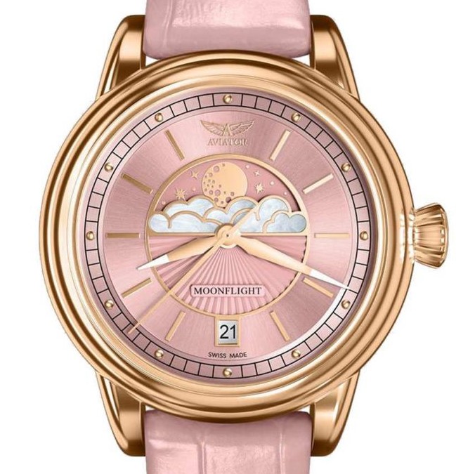 Aviator Douglas Moonflight V.1.33.2.258.4 - zegarek damski 7