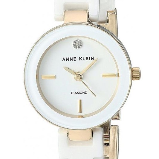 Anne Klein Quartz Diamonds AK2660WTGB - zegarek damski 7