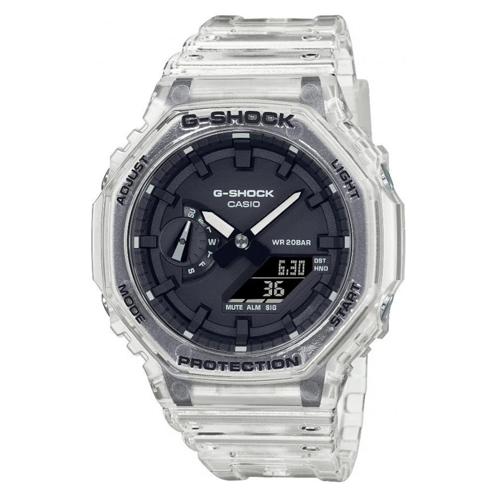 G-shock Casio Octagon White Skeleton GA-2100SKE-7A - zegarek męski 1