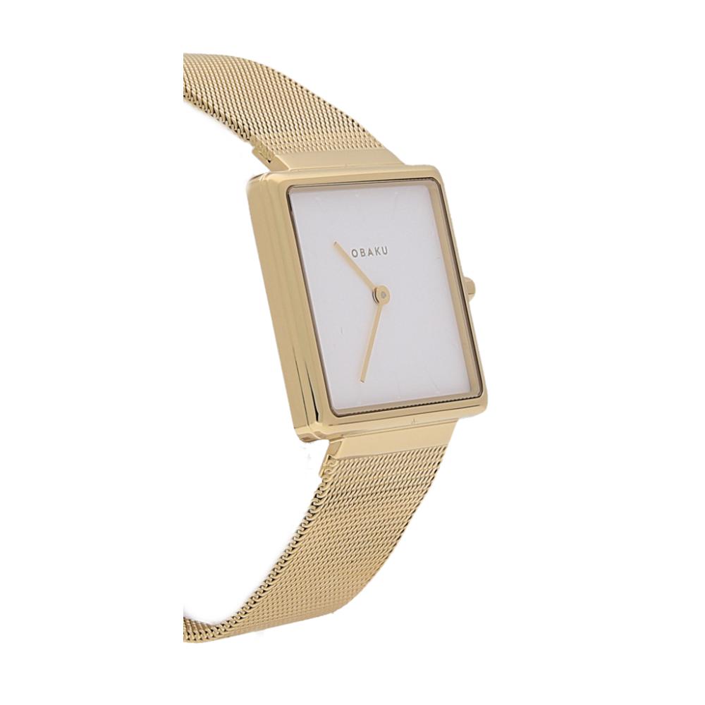 Obaku KVADRAT - GOLD V236LXGIMG - zegarek damski 8