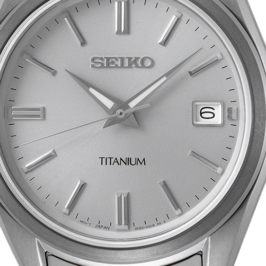 Seiko Classic Quartz Titanium SUR369P1 - zegarek męski 2