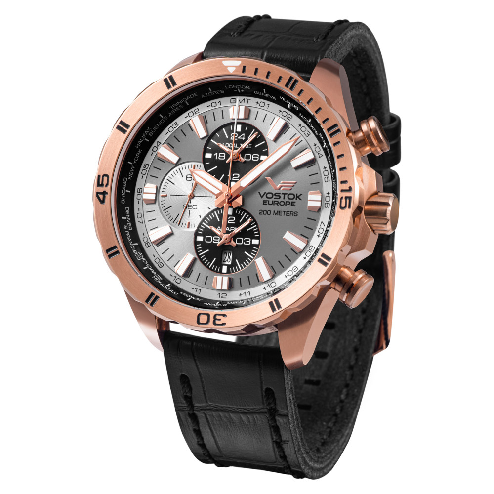Vostok Europe Almaz Dual Time YM26-320B653 - zegarek męski 7