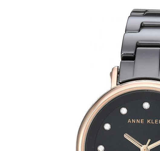 Anne Klein Crystal Accented Ceramic AK3312BKRG - zegarek damski 4
