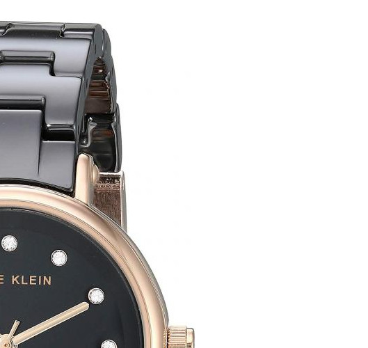 Anne Klein Crystal Accented Ceramic AK3312BKRG - zegarek damski 5