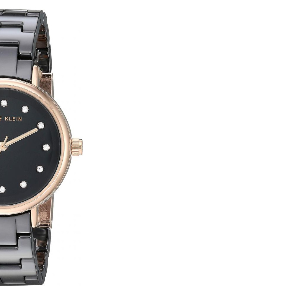 Anne Klein Crystal Accented Ceramic AK3312BKRG - zegarek damski 6