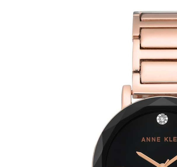 Anne Klein Diamond AK3278BKRG - zegarek damski 4