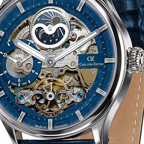 Carl Von Zeyten Automatic Skeleton Neustadt Lahr CVZ0008BL - zegarek męski 2