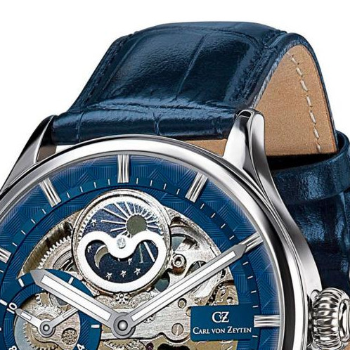 Carl Von Zeyten Automatic Skeleton Neustadt Lahr CVZ0008BL - zegarek męski 3