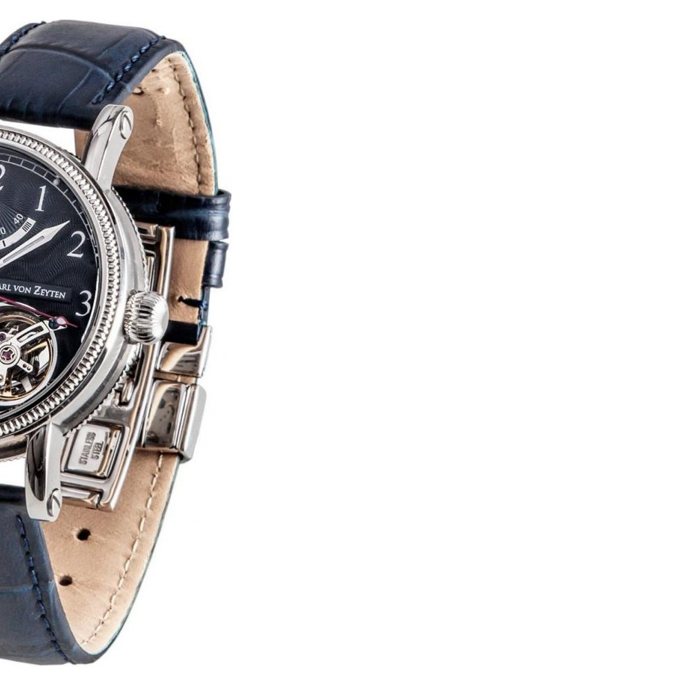 Carl Von Zeyten BERNAU DUAL BALANCE AUTOMATIC CVZ0033BL - zegarek męski 6