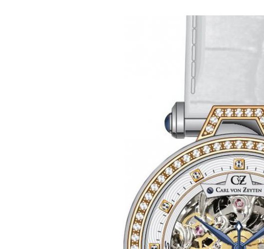 Carl Von Zeyten Gütenbach Skeleton CVZ0071RWH - zegarek damski 4