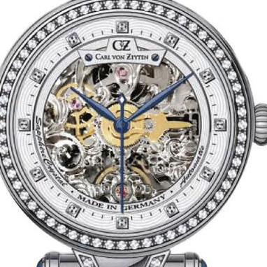 Carl Von Zeyten Gütenbach Skeleton CVZ0071WHMB - zegarek damski 2