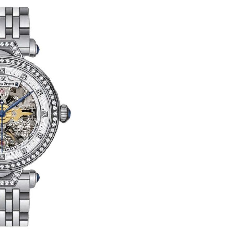 Carl Von Zeyten Gütenbach Skeleton CVZ0071WHMB - zegarek damski 6