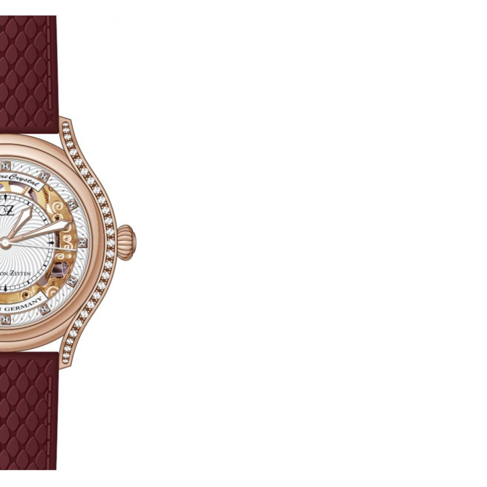 Carl Von Zeyten Seewald Skeleton CVZ0069RWH - zegarek damski 6