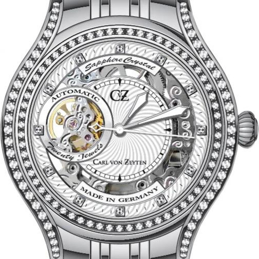 Carl Von Zeyten Seewald Skeleton CVZ0069WHMB - zegarek damski 2