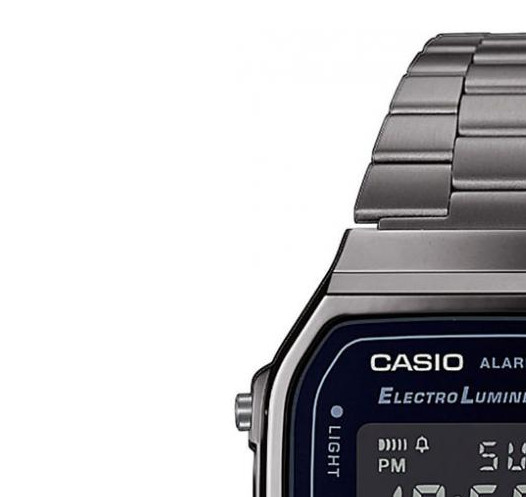 Casio Retro A168WEGG-1B - zegarek męski 4