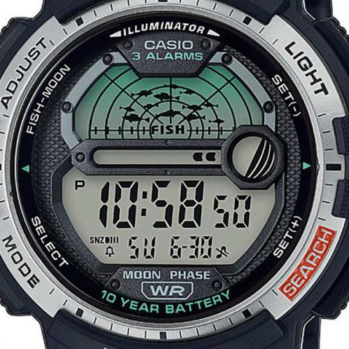 Casio Sport Fishing Gear Digital WS-1200H-1A - zegarek męski 2