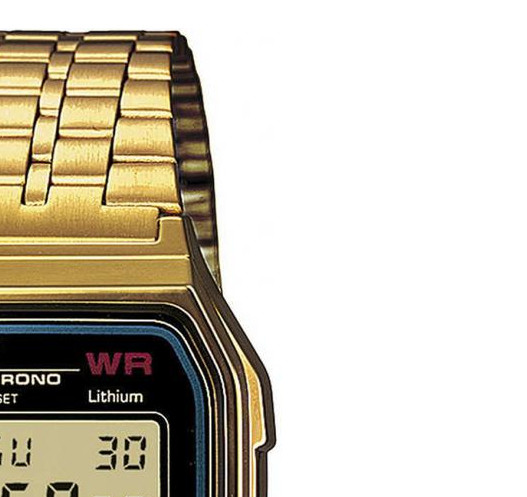 Casio Vintage BLACK AND GOLD WITH DIAMOND LIMITED A159WGEA-1 - zegarek damski 5