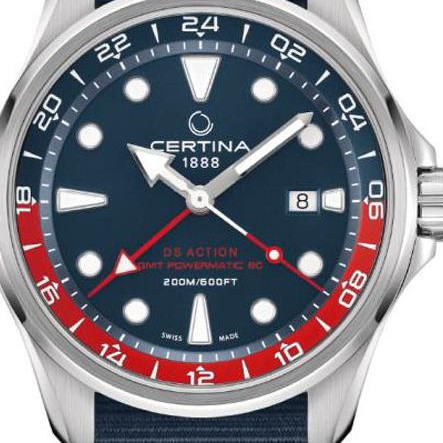 Certina DS ACTION GMT POWERMATIC 80 NATO C032.429.18.041.00 - zegarek męski 2