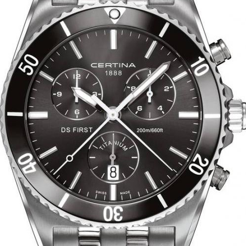 Certina DS First Gent Ceramic Chrono Titanium C014.417.44.081.00 - zegarek męski 2