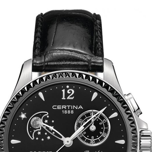 Certina DS First Lady Ceramic Chrono Moon Phase C0302501605600 3