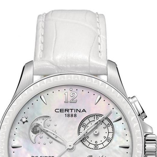 Certina DS First Lady Ceramic Chrono Moon Phase C0302501610600 3