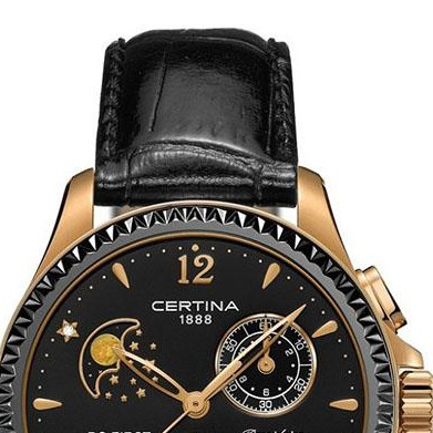 Certina DS First Lady Ceramic Chrono Moon Phase C0302503605600 3