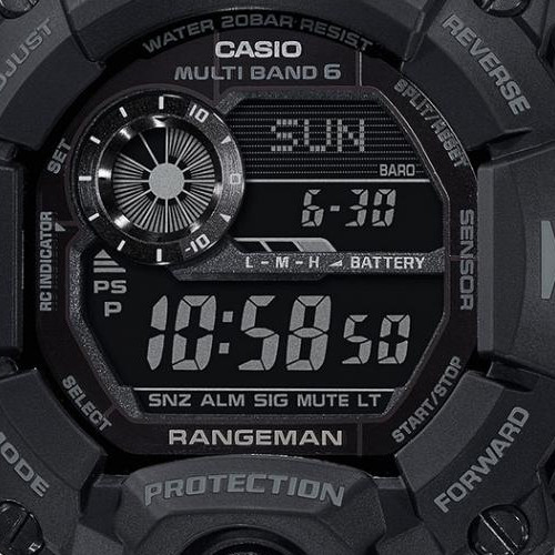 G-shock Master of G Rangeman GW-9400-1B - zegarek męski 2