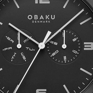 Obaku ASK - CHARCOAL V249GMBBMB - zegarek męski 2