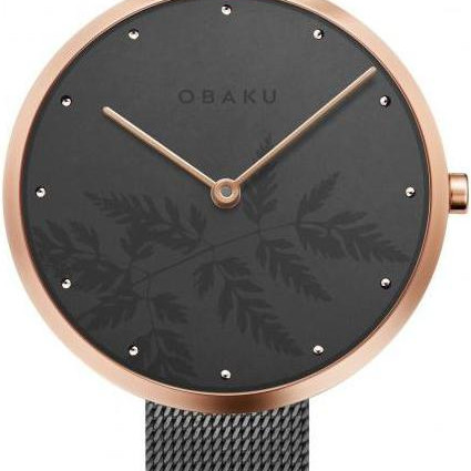 Obaku HASSEL NATUR - GRANITE  V219LXVKMJ - zegarek damski 2
