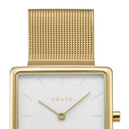 Obaku KVADRAT - GOLD V236LXGIMG - zegarek damski 3
