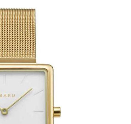 Obaku KVADRAT - GOLD V236LXGIMG - zegarek damski 5