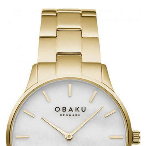 Obaku LYNG LILLE - GOLD V247LXGWSG - zegarek damski 3