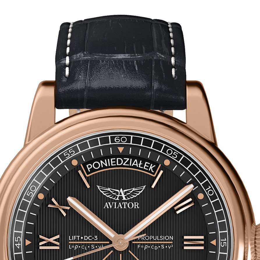 Aviator Douglas Day Date V.3.35.2.282.4 PL - zegarek męski 3