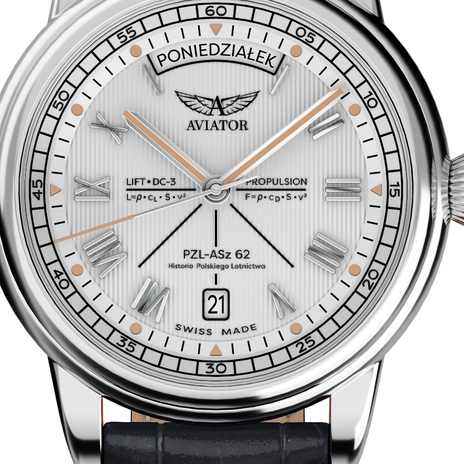 Aviator Douglas Day Date V.3.35.0.281.4 PL - zegarek męski 2