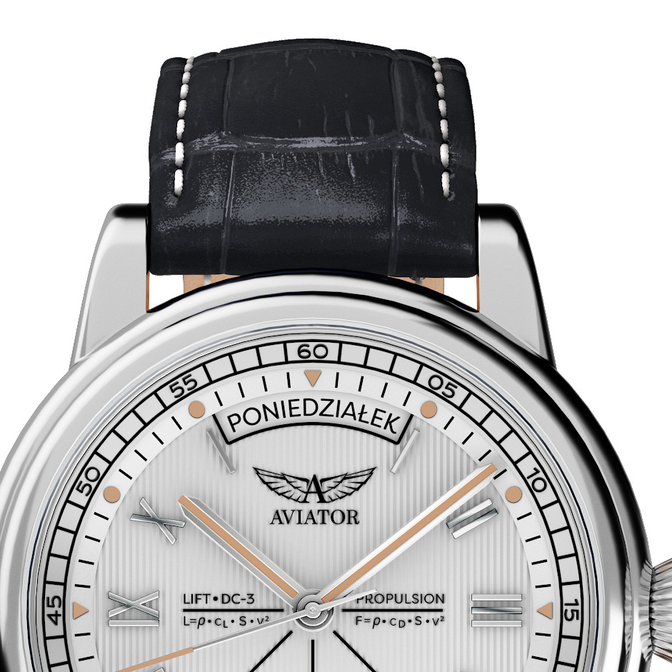 Aviator Douglas Day Date V.3.35.0.281.4 PL - zegarek męski 3