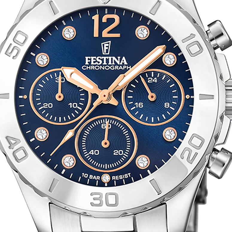 Fossil BOYFRIEND CHRONO F20603/3 - zegarek damski 2